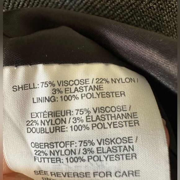 J Crew 365 Going Out Open Front Blazer Jacket in Stretch Twill Grey Size 4 - Picture 4 of 6